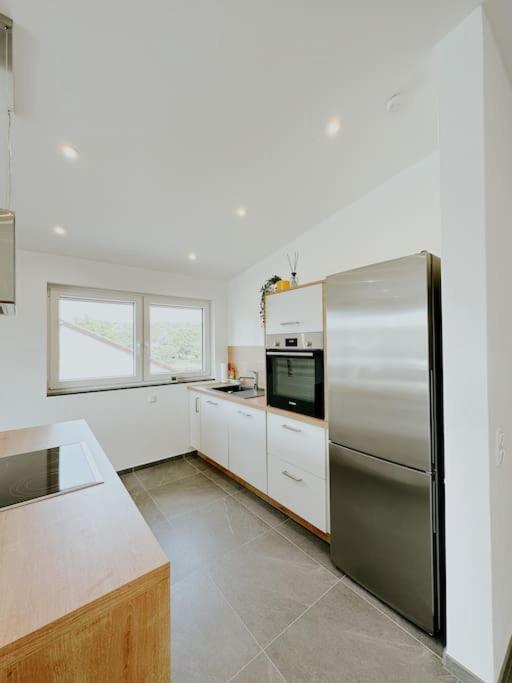 Apartment 100 Qm Im Weindorf - Balkon/Garage Aspisheim ภายนอก รูปภาพ