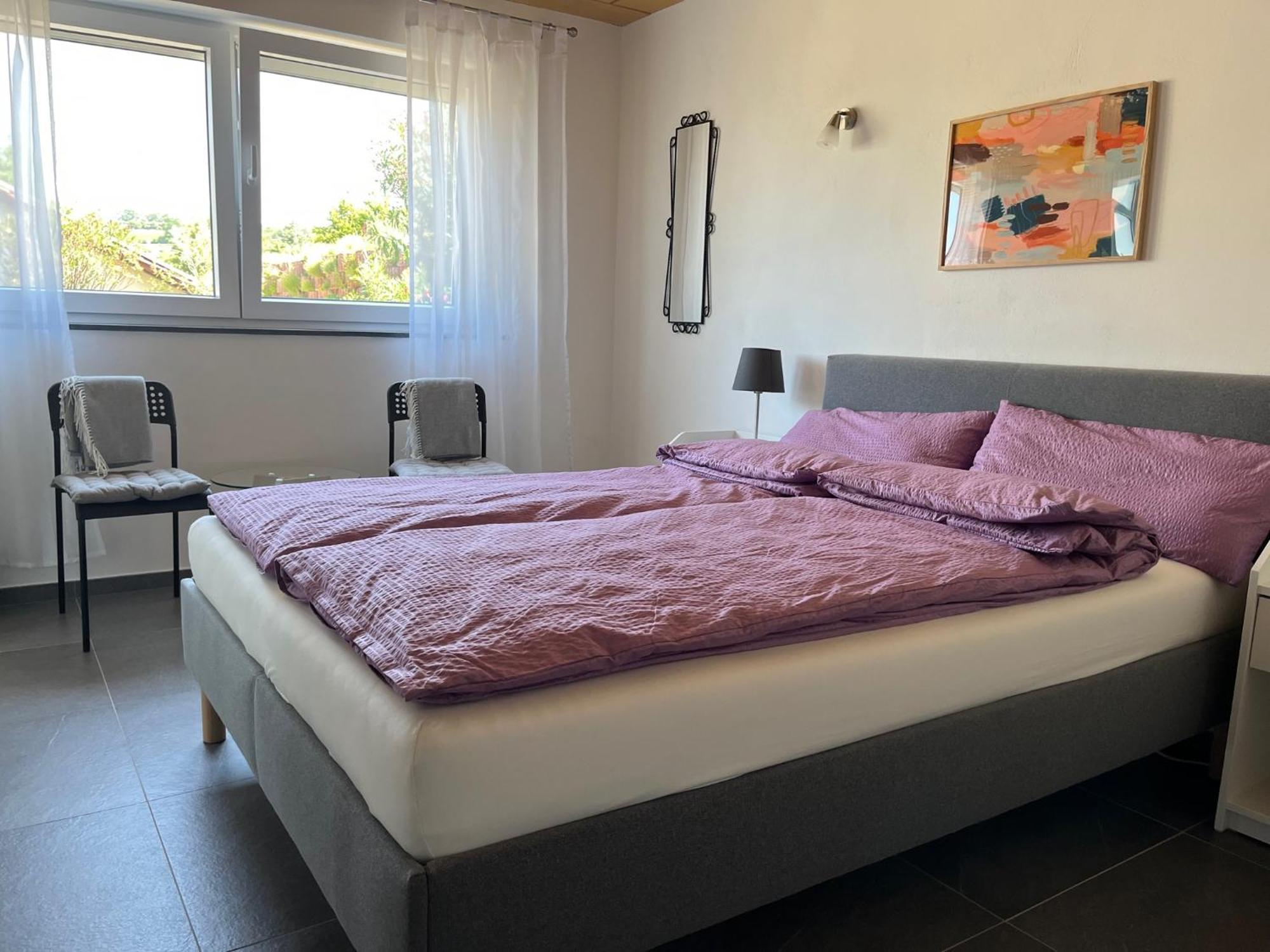 Apartment 100 Qm Im Weindorf - Balkon/Garage Aspisheim ภายนอก รูปภาพ